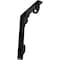 Ekena Millwork Fleur De Lis Wrought Iron Bracket, (Single center brace), Powder Coated Bla 1 1/2"W x 7 1/2"D x 10"H BKTM01X07X10SFL - alternate 1